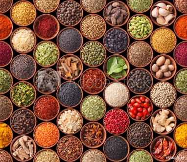 Picture of Seamless texture with spices and herbs